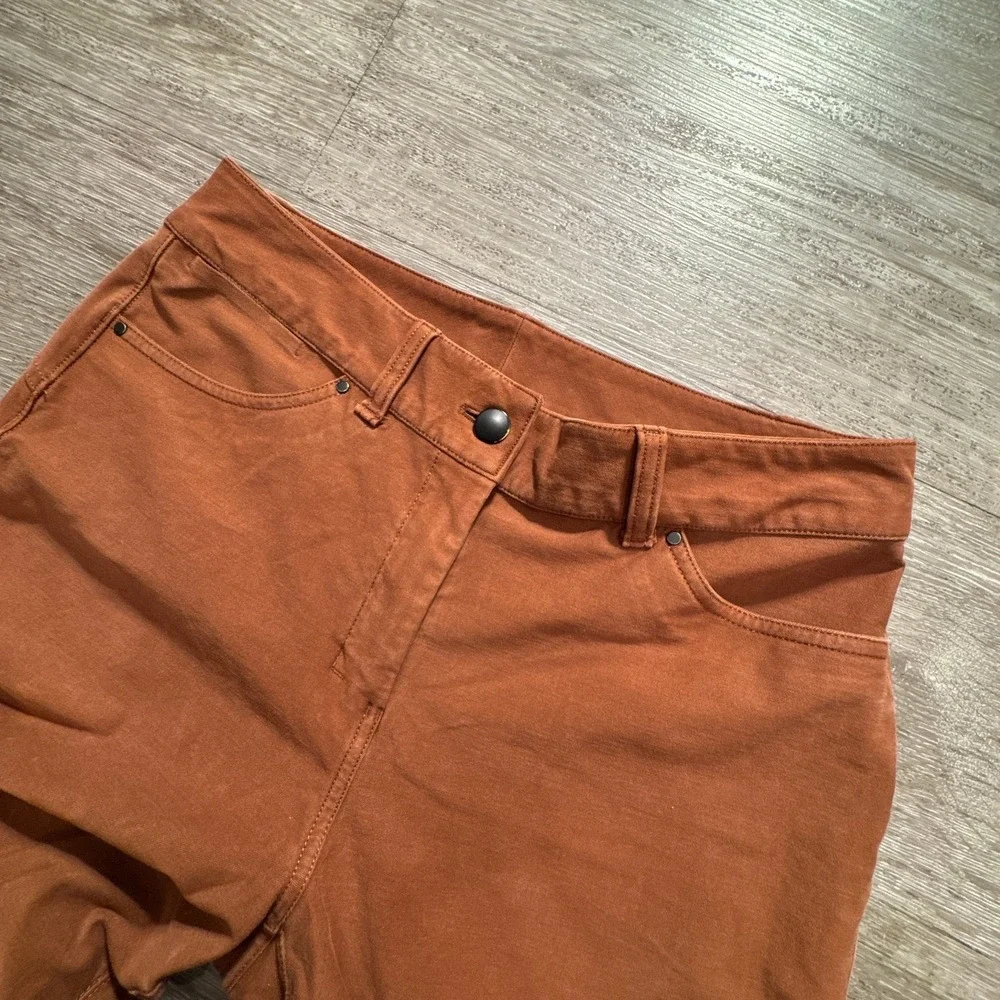 Lululemon City Sleek Pants Womens‎ 28 Brown Twill Wide Leg Commuter Gorpcore